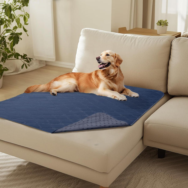 Luciphia 100% Waterproof Couch Cover Blanket for Dogs Anti-Slip Pet Couch Protector Sofa Mat Puppy Cat Blanket with Non-Slip Bottom, Navy Blue, 30X70 Inch29