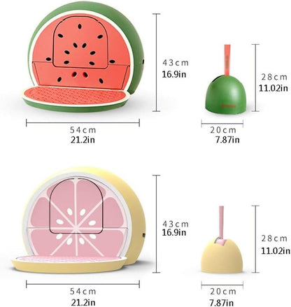 Dog Potty Training Toilet ﻿ Creative Watermelon Litter Box Fully Enclosed Cat Toilet, Large Drawer Supplies Cat Litter Pan(B)2