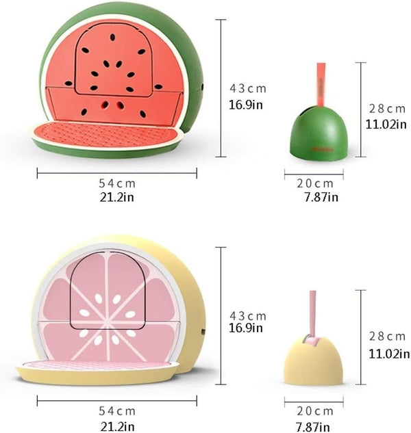 Dog Potty Training Toilet ﻿ Creative Watermelon Litter Box Fully Enclosed Cat Toilet, Large Drawer Supplies Cat Litter Pan(B)2