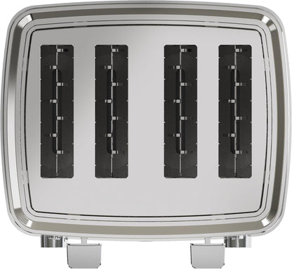GE Stainless Steel 4 Slice Toaster | Extra Wide Slots for Bagels, Breads, Waffles & More | 7 Shade Options | Countertop Kitchen Essentials | 1500 Watt7
