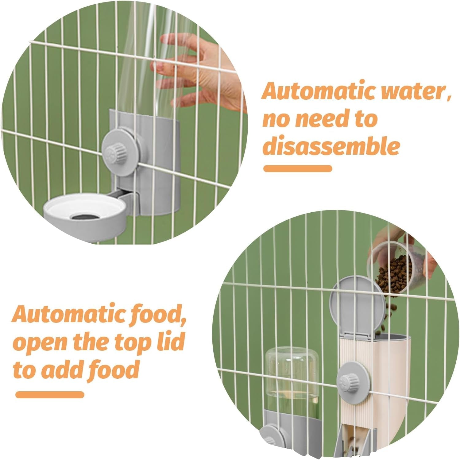yummy-sam-hanging-cage-automatic-small-pet-food-bowl-water-bottle-dispenser-kennel-500ml-waterer-and-auto-gravity-pet-feeder-set-with-separate-food-bowl-crate-feeder-dish-for-puppy-cats-rabbit-grey