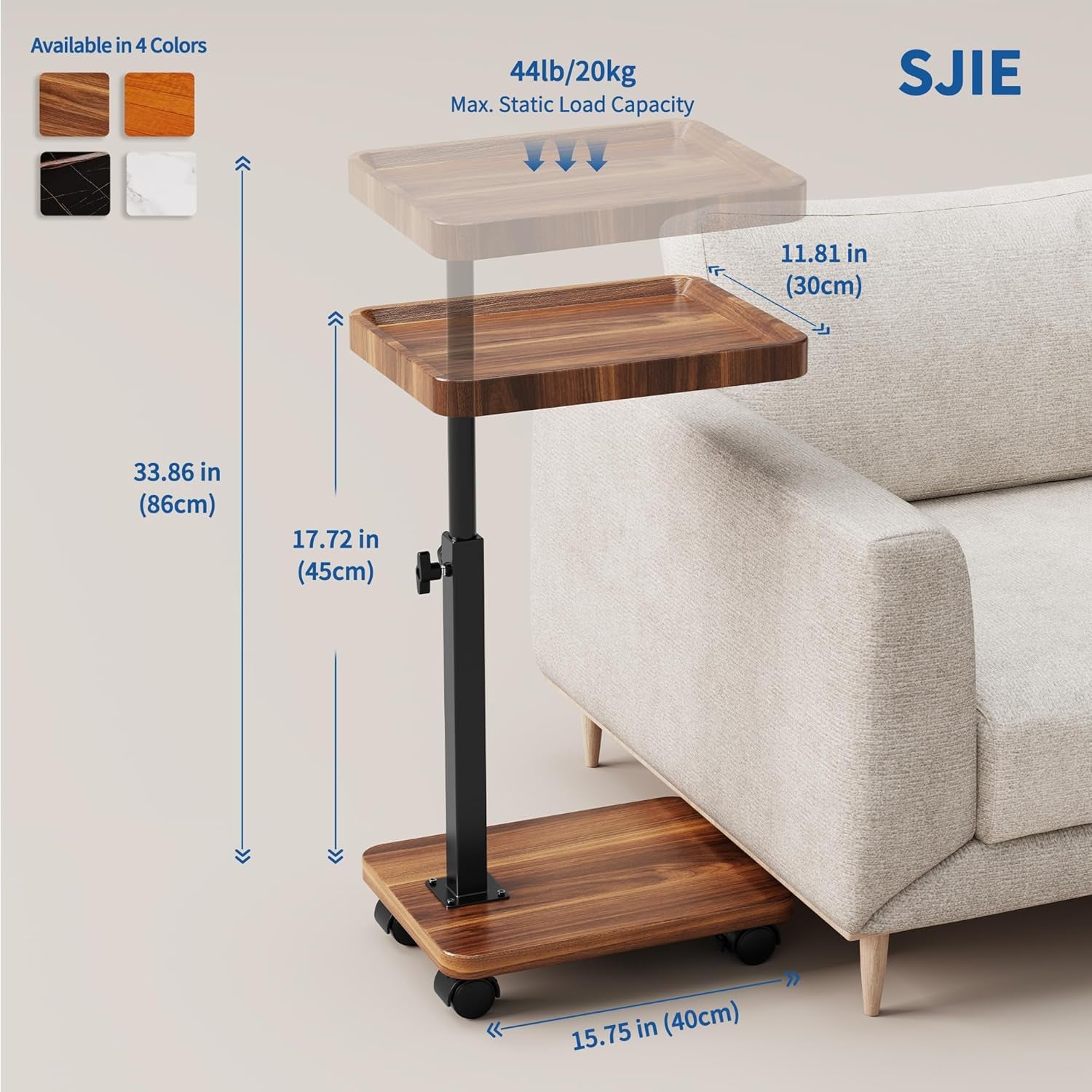 c-table-end-table-adjustable-height-360-swivel-tv-tray-table-for-small-spaces-side-tables-with-wheels-for-living-room-and-bedroom-bed-walnut