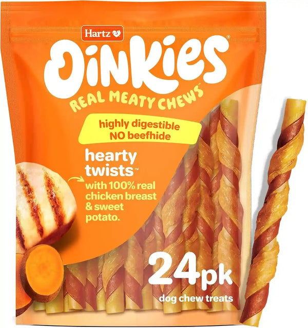 Oinkies Chicken Wrapped Lasting Chew Bone Dog Treats, 25 Ct8