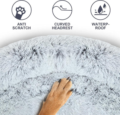 Luxurious Dog Couch Bed Protector for Dogs Pet Couch Cover Dog Sofa Beds(M) | Removable Fluffy Plush Dog Couch Bed Washable, Calming Dog Sofa Beds, Waterproof Couch Protector, Pet Beds Mats for Couch(L)3