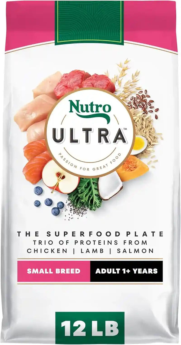 Nutro Ultra Small Breed Adult Dry Dog Food, Chicken, Lamb & Salmon, 22 Lb | High-Protein Trio, Non-Gmo, No Corn, Wheat, Soy, 14 Superfoods Blend, Omega 3 & 6 Fatty Acids, Essential Antioxidants14