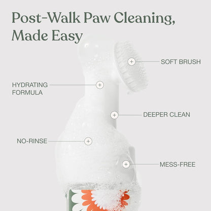 Dog Paw Cleaner, Clean Paws, No Rinse Foam Cleaner with Brush, 5 Fl Oz | Dandylion Dog Paw Washer, Fragrance Free, Ph Balanced, Waterless, Foaming Washer with Silicone Brush, Pet Cleaning Supplies2