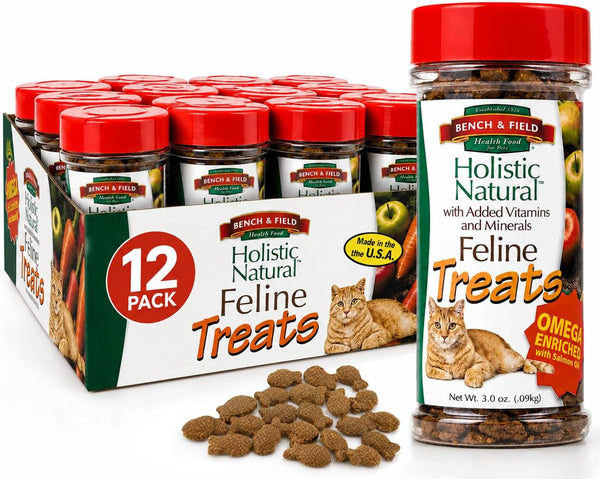 Bench & Field Holistic Natural Healthy Kitty Cat Treats | Crunchy Fish-Shaped Bites | Delicious Seafood Flavored Snack, 3-Ounce (Pack of 3 Bottles)11