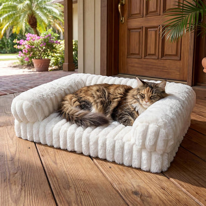 Donut Pet Bed for Indoor Cats and Small Dogs, Self-Heating Dog Bed with Non-Slip Bottom, Winter Comfort Dog Beds for Puppies, Washable & Portable Egg Tart Shape (S) Small Cat Bed Self Warming11