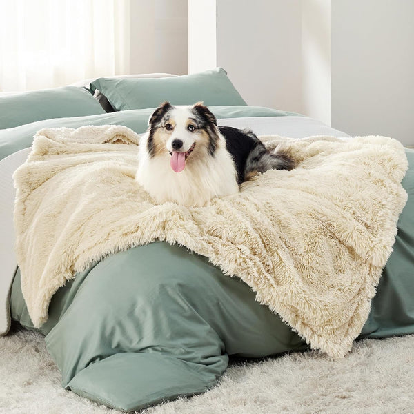 Bedsure Waterproof Dog Blanket for Small Dogs Cats Fluffy Faux Fur, 30X40 | Plush Fuzzy Reversible Pet Blankets for Couch and Dog Bed, Soft Calming Throw Cat Puppy Blanket Washable, Dog Gift, Brown25