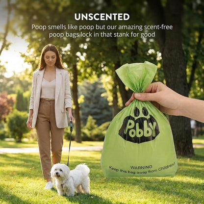 Dog Poop Bags Rolls 540 Count, Unscented Refill Rolls, 9" X 13" Doggie Poop Bags, Dog Waste Bags by Pobby6