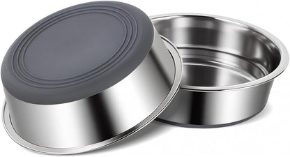 Dog Bowls Durable Non-Slip Stainless Steel Dog Bowls 2-Pack Holds 3 Cups | Basic Bowls for Dogs with Rubber Base for Dry Food, Wet Food and Water11