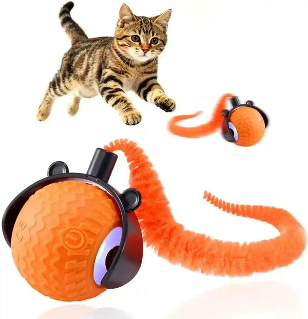 Automatic Cat Toy Ball – Interactive Rolling Ball for Indoor Cats, 3 Modes Motion Activated Self-Play Cat Toy with Tail, Eco-Friendly Cat Exercise Ball to Keep Your Cat Busy9