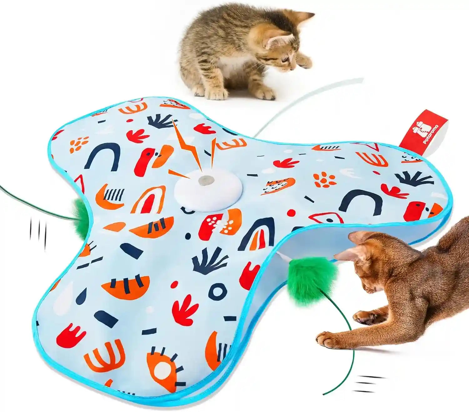potaroma-hide-and-seek-interactive-cat-toys-moving-concealed-wand-feather-automatic-chargeable-indoor-kitten-exercise-kicker-mouse-squeaky-floral-cover