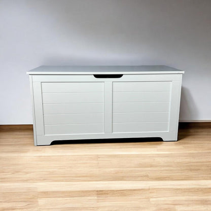 39.4" Cream White Cat Litter Box Enclosure Furniture, Hidden Litter Box Cover with Storage Platform, Indoor Cat Washroom & End Table for Large Cats8