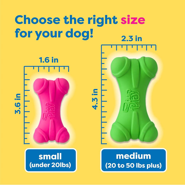 Hartz Duraplay Bone Squeaky Latex Dog Toy for Medium Breeds, 3 Pack7