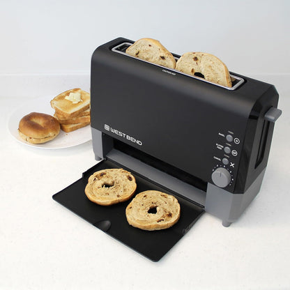 Quikserve Toaster, 2-Slice Wide-Slot Slide-Through Bread Toaster with Bagel and Gluten-Free Settings and Cool-Touch Exterior Fast Toasting, Includes Removable Serving Tray, 1400-Watts, Black5