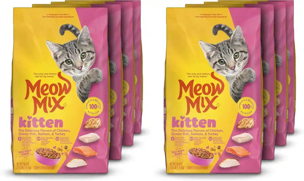 Meow Mix Kitten Li’L Nibbles Dry Cat Food for Kittens, 4 Bags | 3.15 Lb. Bags, Delicious Flavors of Chicken, Ocean Fish, Salmon and Turkey, Provides Complete and Balanced Nutrition7