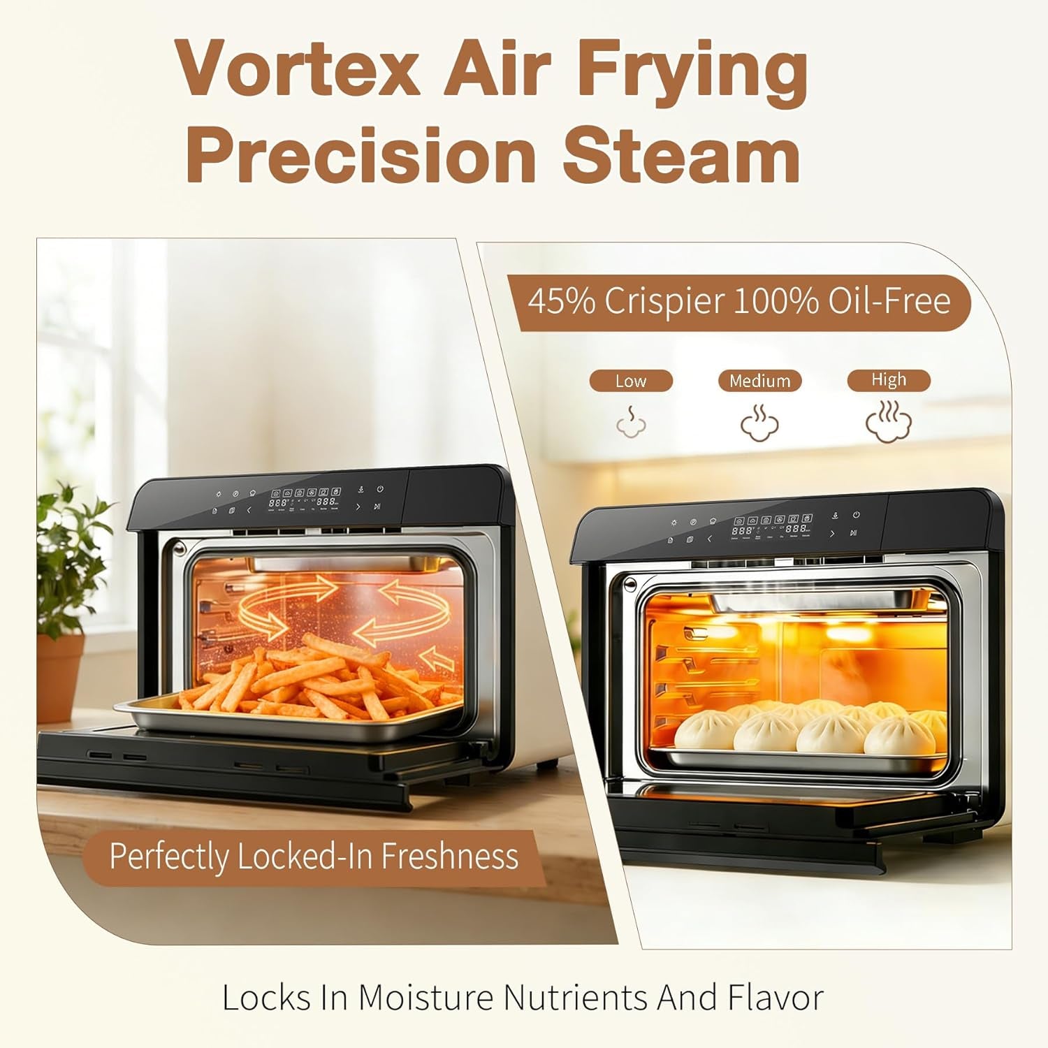 toaster-air-fryer-combi-oven-countertop-steam-oven-14-in-1-with-convection-steam-roast-bake-multi-stage-cooking-self-clean-7-modes-30-built-in-recipes-for-kitchen-pizza-baking-white