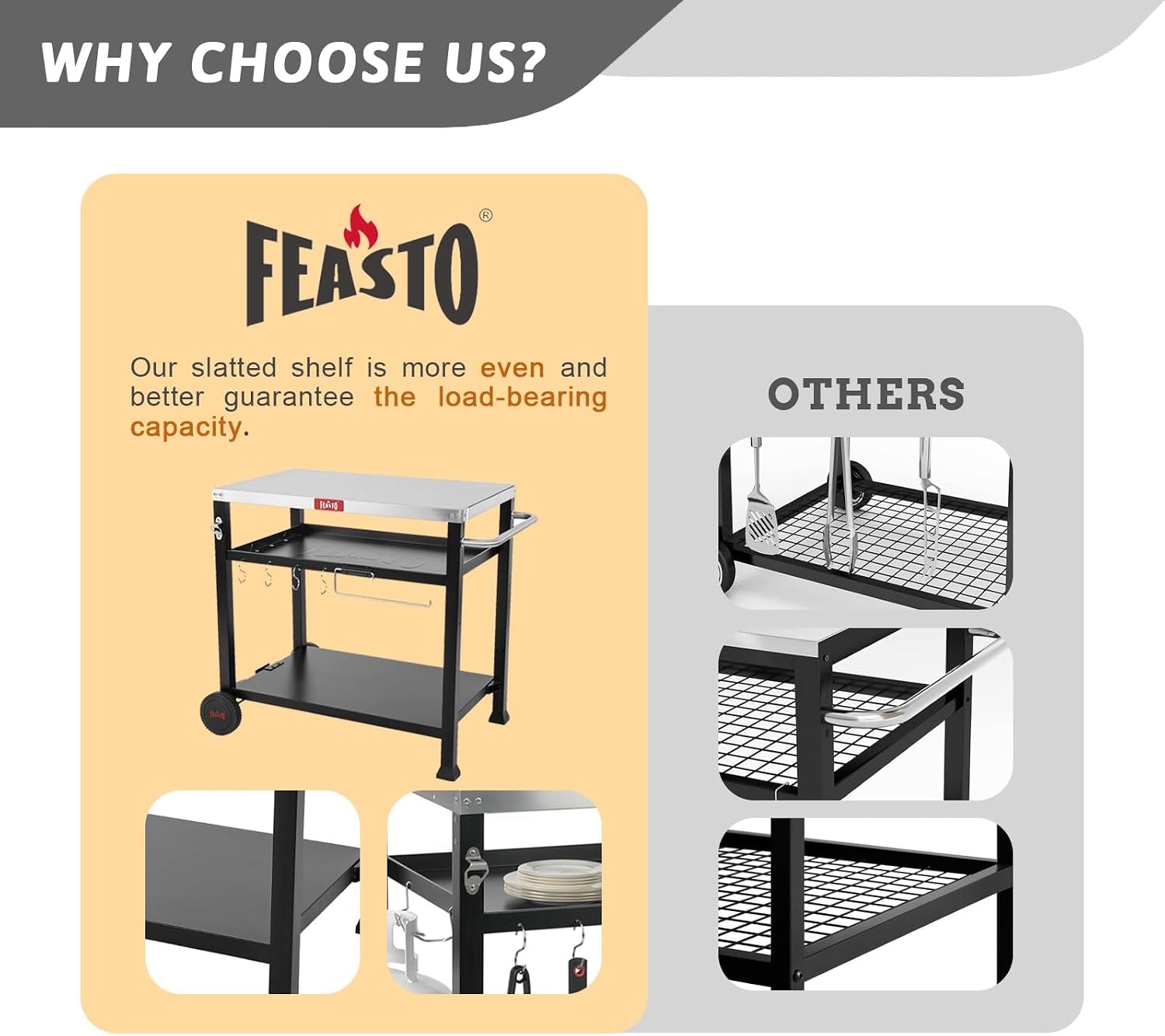 3-shelf-pizza-oven-table-outdoor-grill-cart-33-5-x-21-7-black-stainless-tabletop-with-tank-hook-for-pizza-ovens-griddles-heavy-duty-prep-station-for-patio-bbq-and-deck-parties