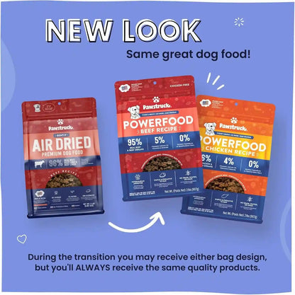 Pawstruck Air Dried Dog Food with Real Beef, Grain-Free, Made in USA, Non-Gmo & Vet Recommended, High Protein Limited Ingredient Full-Feed for All Breeds & Ages, 2Lb Bag2