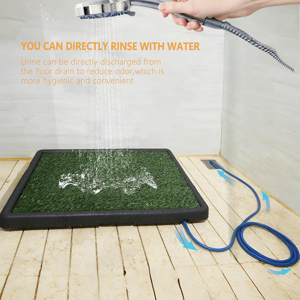 Nesightion——Dog Toilet That Can Drain Water, Dog Urinal.25 * 20 * 2 in | Includes a 6.6-Foot Drainage Pipe That Allows Pet Urine to Flow Away Directly, Saving the Owner'S Time2