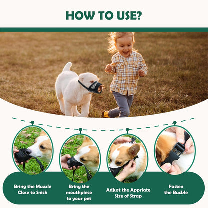 Dog Muzzle Medium Sized Dogs - Soft Muzzle for Medium Sized Dog with Air Mesh | Mussle to Stop Biting Barking and Chewing | Allows Panting and Drinking3
