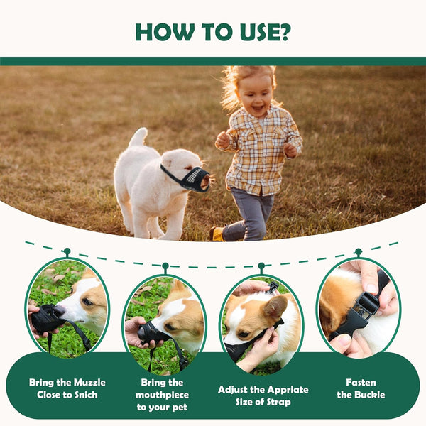 Dog Muzzle Medium Sized Dogs - Soft Muzzle for Medium Sized Dog with Air Mesh | Mussle to Stop Biting Barking and Chewing | Allows Panting and Drinking3