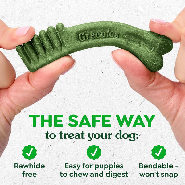Greenies Puppy Regular Natural Dental Dog Treats, Original Flavor, 12 Count | Veterinarian-Recommended, Natural Ingredients, Cleans Teeth & Freshens Breath, for Puppies 25-50 Lbs, 6 Oz. Pack8