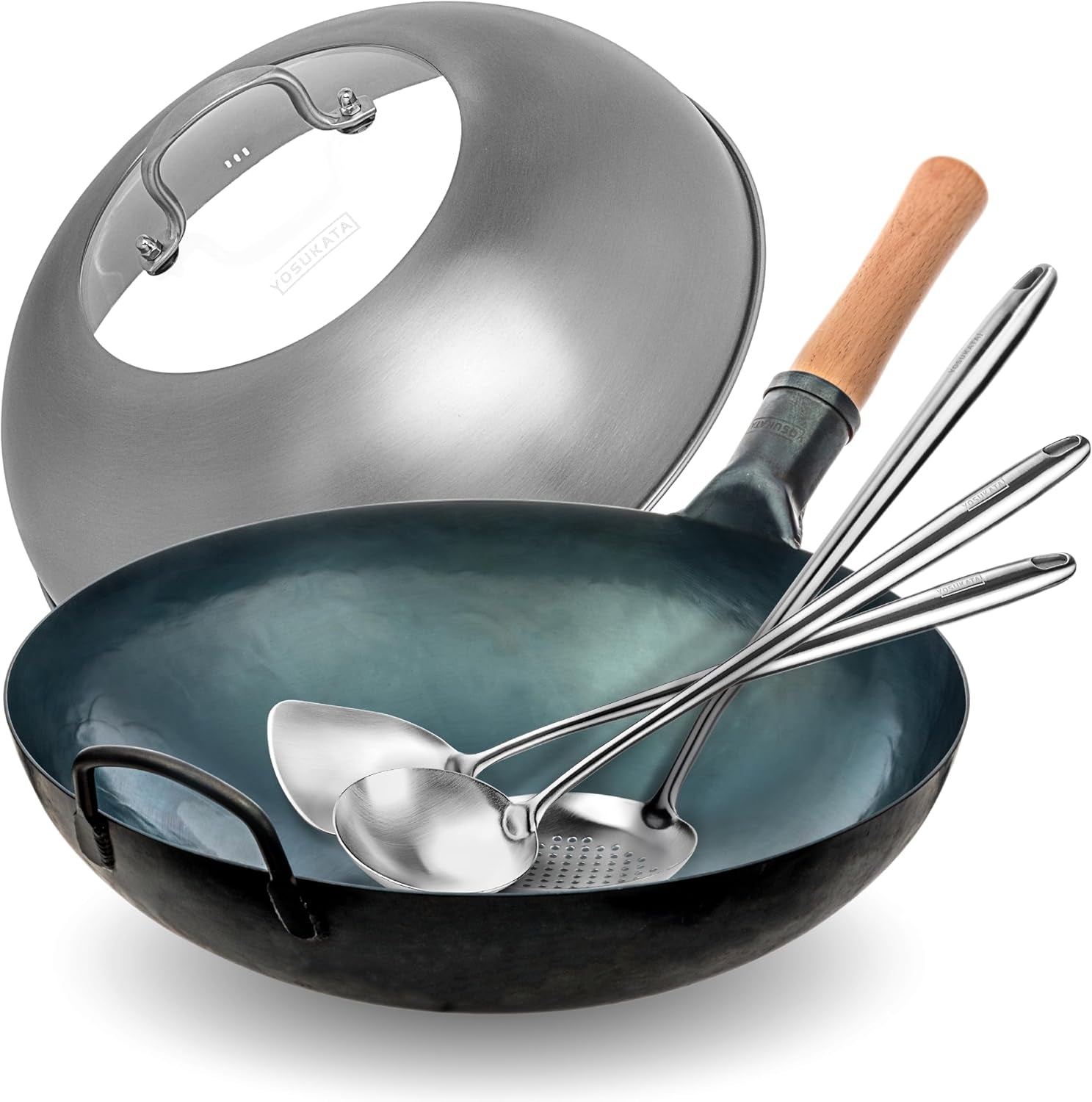 blue-round-bottom-wok-pan-14-woks-and-stir-fry-pans-17-wok-spatula-and-ladle-skimmer-spoon-wok-lid-13-6-inch