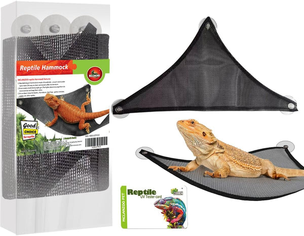 Bearded Dragon Hammock Reptile Hammock for Axolotl,Geckos,Lizards,Breathable Mesh Bearded Dragon Tank Accessories for Snakes,Chameleon,Fish1