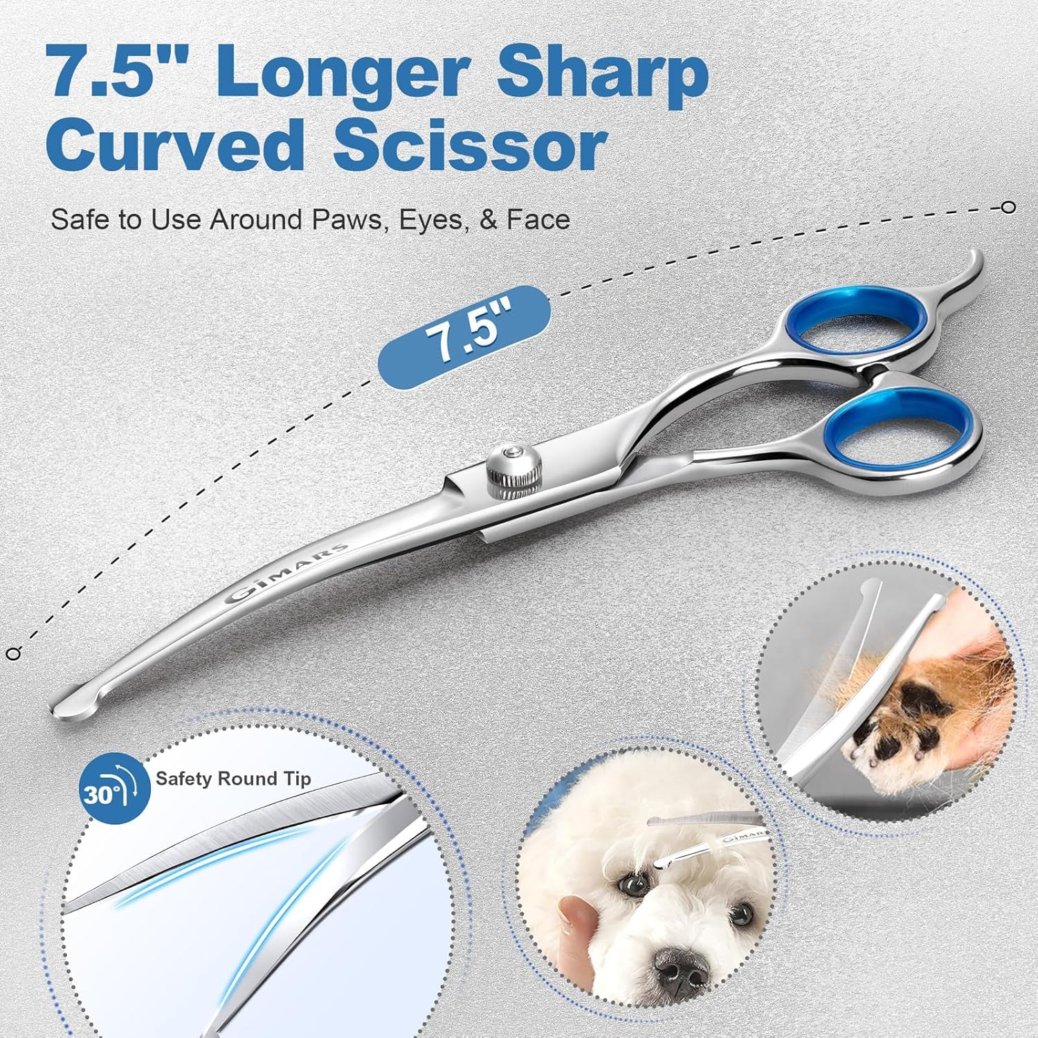 gimars-titanium-coated-professional-6-in-1-4cr-stainless-steel-dog-grooming-scissors-with-safety-round-tip-heavy-duty-pet-grooming-scissor-for-dogs-cats-and-other-animals