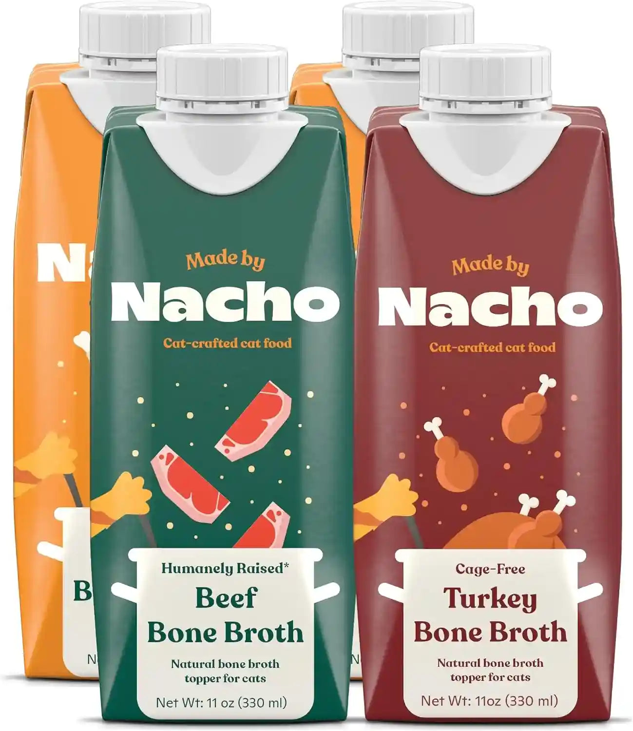 made-by-nacho-bone-broth-cat-food-topper-for-hydration-and-picky-eaters-add-protein-and-flavor-to-your-dry-cat-food-supports-optimal-nutrition-digestion-skin-coat-11-oz-turkey
