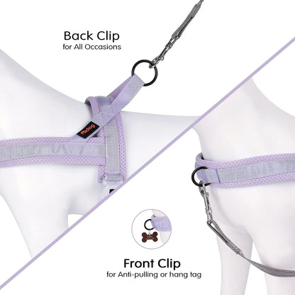 Didog No Pull Dog Harness with Breathable Mesh Padded, Quick Fit & Easy on Dog Vest Harness for Small Medium Large Dogs Training Walking(Purple,Xs)4