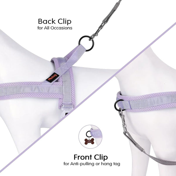 Didog No Pull Dog Harness with Breathable Mesh Padded, Quick Fit & Easy on Dog Vest Harness for Small Medium Large Dogs Training Walking(Purple,Xs)4