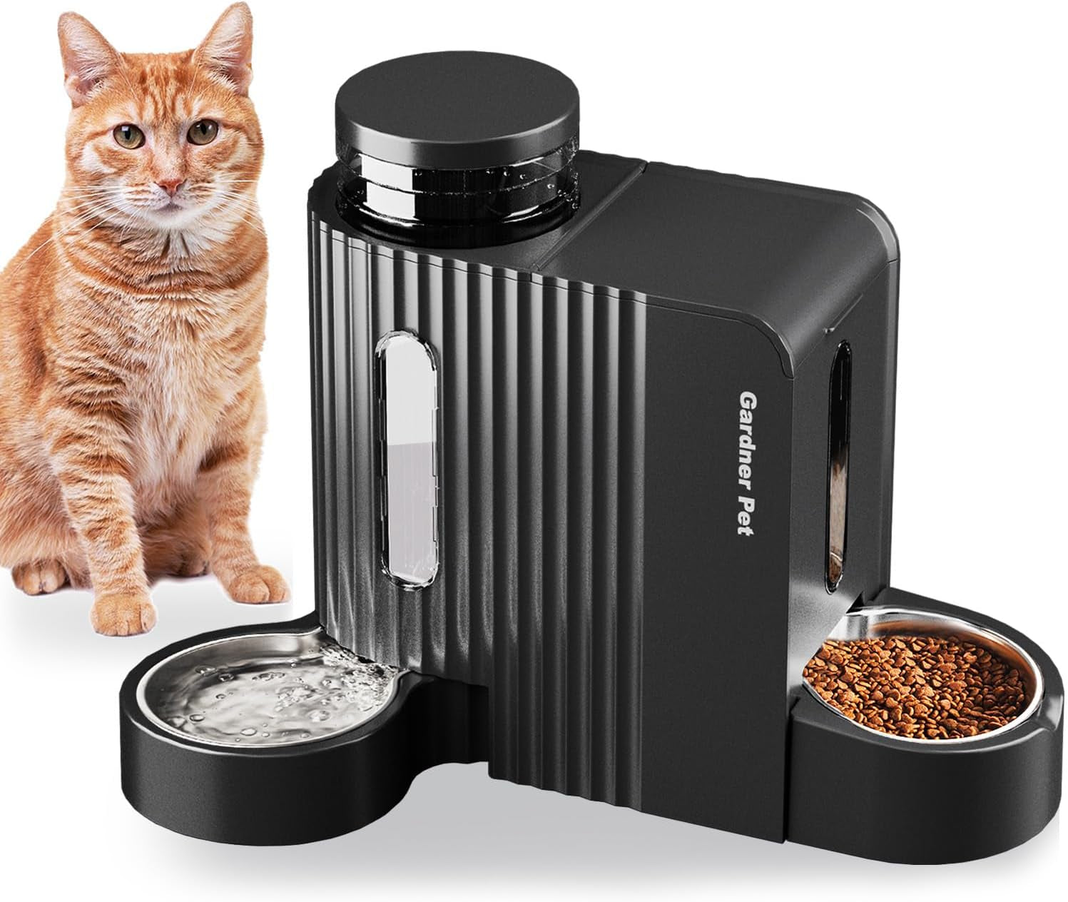 gardner-pet-automatic-gravity-pet-feeder-0-8-gallons-2-dog-feeder-and-water-dispenser-set-100-bpa-free-2-in-1-gravity-feeder-with-stainless-steel-bowl-for-dogs-cats-rabbits-puppies-green