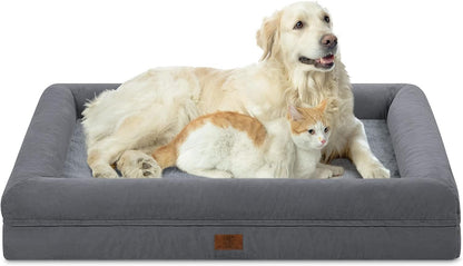 XL Orthopedic Waterprood Dog Bed for Extra Large Size Dogs | 360 Degree Bolster Support, Egg Crate Foam, Waterproof Liner, Non-Slip Bottom, Machine Washable Cover, 45 X 35 Inch30