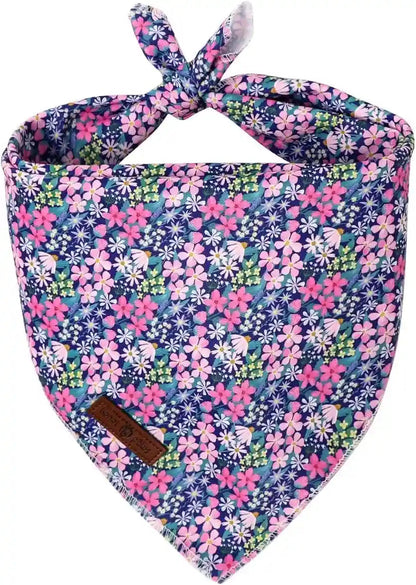 Lionet Paws Dog Bandana for Small Medium Large Dogs, Cat Kerchief Blue DOIT, Triangle Bibs Scarf for Girl or Boy41