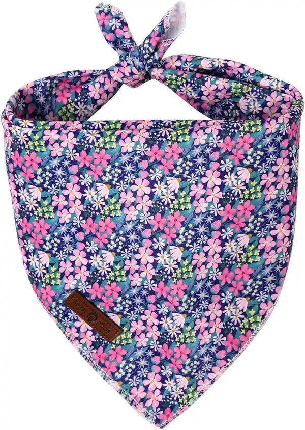 Lionet Paws Dog Bandana for Small Medium Large Dogs, Cat Kerchief Blue DOIT, Triangle Bibs Scarf for Girl or Boy41