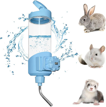 Vannon Top Fill Small Animal Water Dispenser for Cage, 23Oz Auto Feeding Crate Water Bottle for Rabbit, Chinchilla, Ferret, Guinea Pig, Squirrel, Hedgehog, Pet Nozzle Diameter: 10Mm, BPA Free, Blue1
