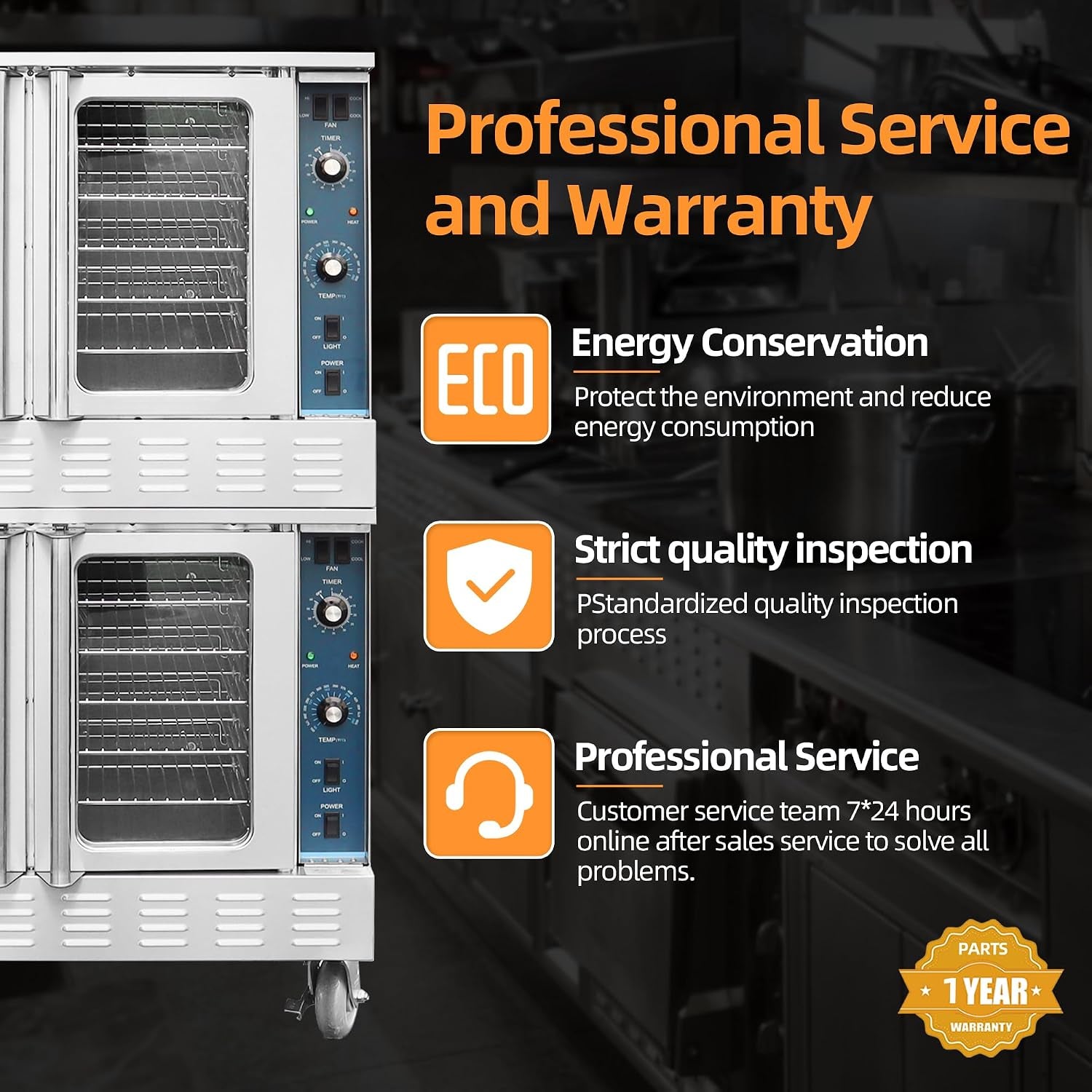 commercial-convection-oven-double-layer-electronic-gas-control-ss430-front-side-and-top
