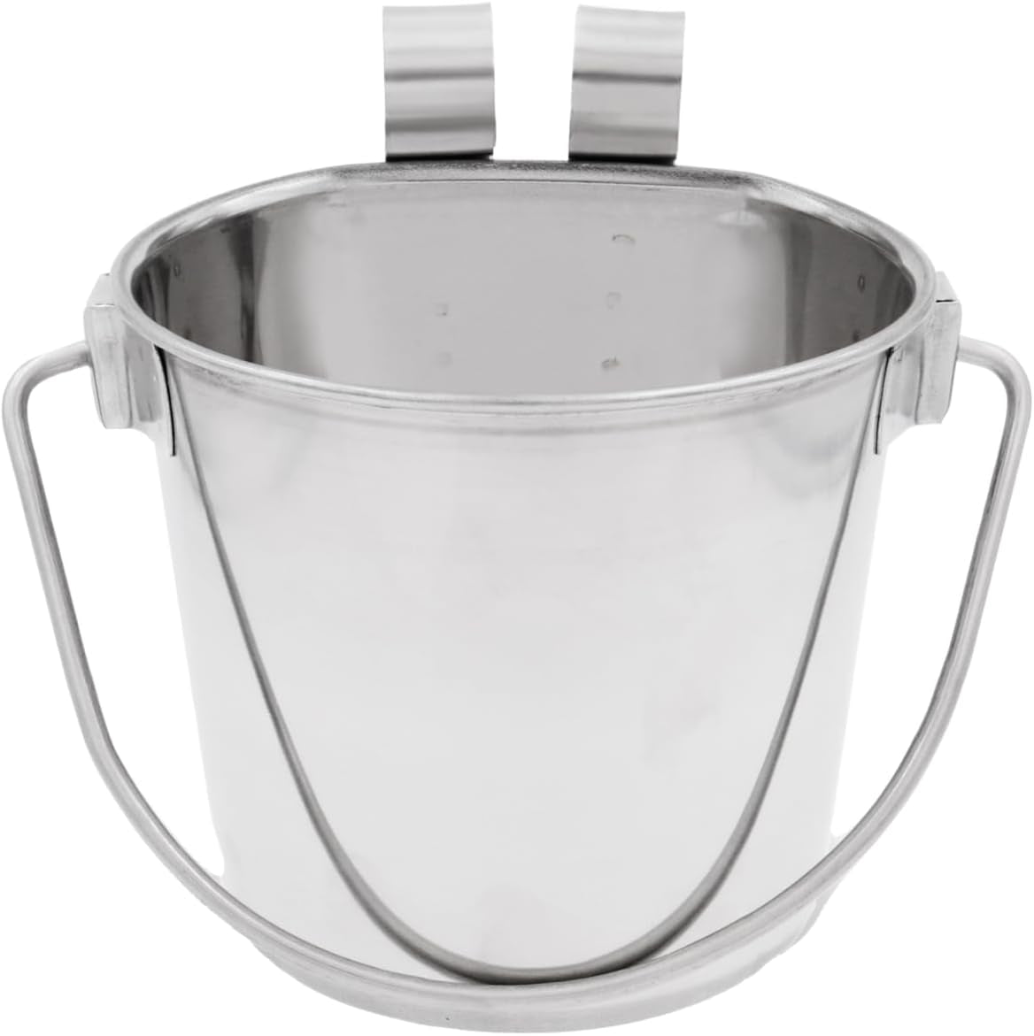 fuzzy-puppy-flat-sided-pail-with-dual-hooks-snugly-fit-on-dog-cat-and-critter-crates-cages-heavy-duty-stainless-steel-1-quart-12-pack-pn-fsp-1-12pk