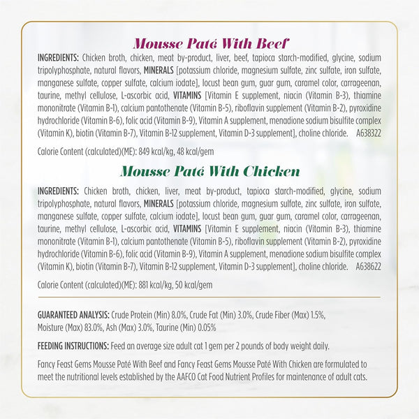 Purina Fancy Feast Gems Salmon Variety Pack Wet Cat Food, 4 Oz, 12-Pack6