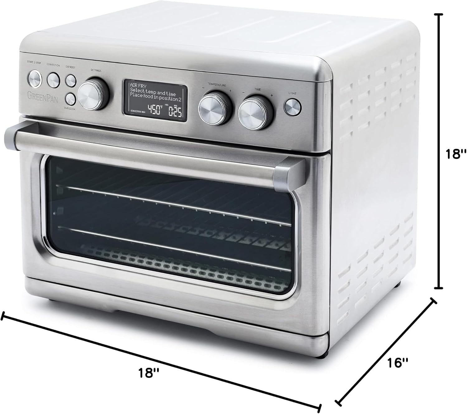13-in-1-elite-countertop-convection-oven-and-air-fryer-pfoa-and-pfas-free-ceramic-tray-and-pizza-pan-adjustable-racks-multifunction-presets-toaster-bake-broil-roast-stainless-steel