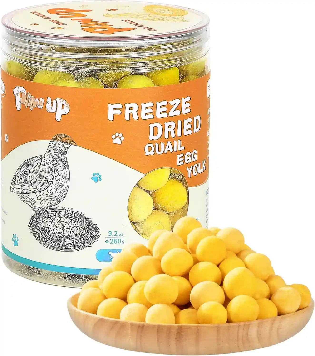 pawup-freeze-dried-quail-egg-yolk-pet-treats-freeze-dried-pet-food-for-dogs-cats-pure-fresh-ingredient-4-2-oz-rawhide-free-gluten-grain-free