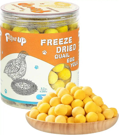 PAWUP Freeze Dried Quail Egg Yolk Pet Treats, Freeze-Dried Pet Food for Dogs, Cats, Pure Fresh Ingredient, 4.2 Oz, Rawhide Free, Gluten&Grain Free12