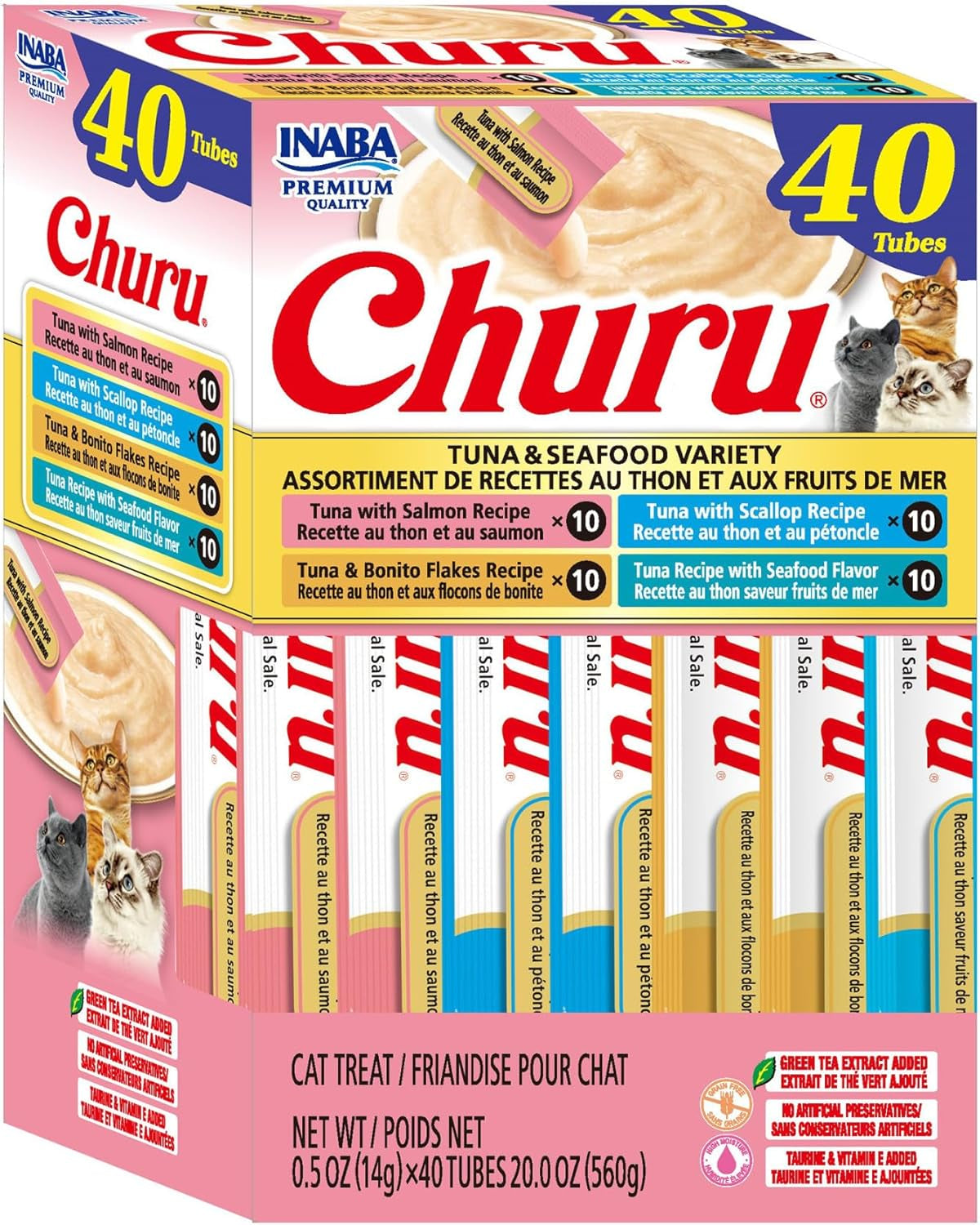 inaba-churu-cat-treats-lickable-squeezable-creamy-puree-cat-treat-with-green-tea-extract-taurine-0-5-ounces-each-tube-50-tubes-tuna-chicken-variety