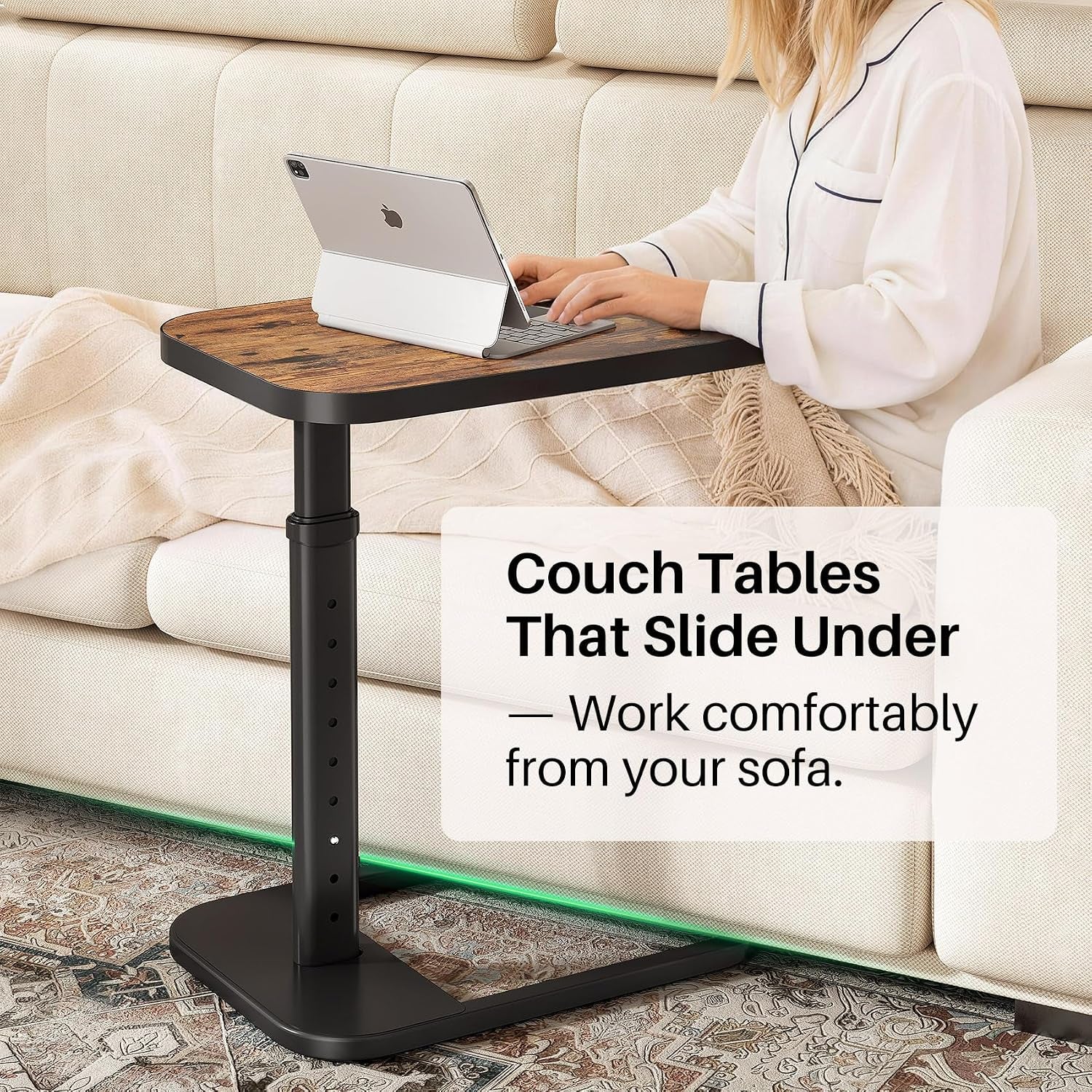 adjustable-height-c-shaped-end-table-9-level-side-table-with-thickened-metal-rounded-edge-couch-table-slides-under-sofa-or-bed-eating-working-tv-tray-table-for-small-spaces-brown