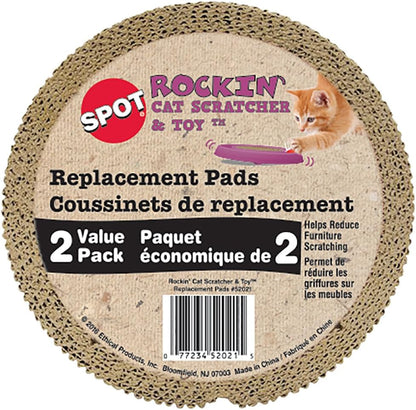 Ethical Pets Rockin' Insert Replacement Scratchers for Cat (2 Pack), 5.5"1