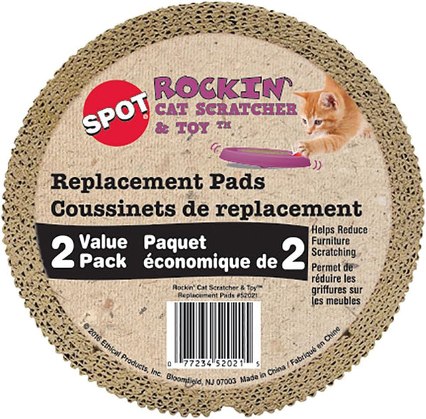 Ethical Pets Rockin' Insert Replacement Scratchers for Cat (2 Pack), 5.5"1