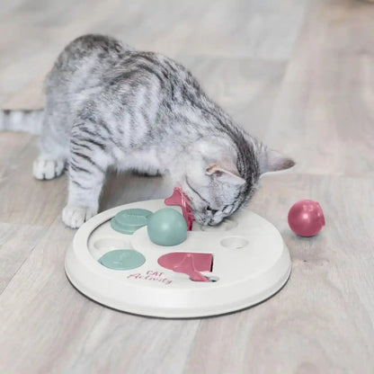 Trixie Cat Activity Flip Board – 4-Module Treat Puzzle Enrichment Toy for Mental Stimulation & Slow Feeding – Interactive Cat Toy for Indoor Cats – Berry/Gray, 9 X 9 X 2.5 In6